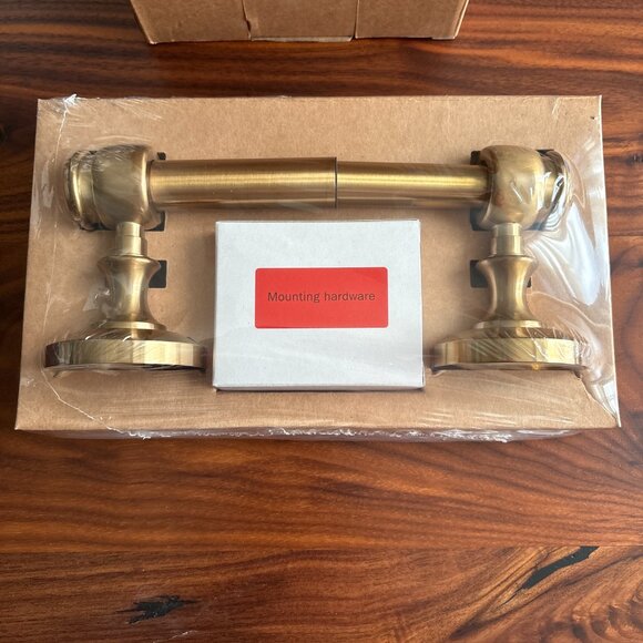 RH Lugarno Tissue Holder – Solid Brass, Burnished Finish - Picture 5 of 8